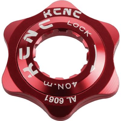 KCNC Lightweight Center Lock Adapter Red Fits 12mm Through Axle 6061 Aluminum