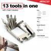 CECO-USA 13 Function Bike Tool with Chain Breaker  Bicycle Multi Tool  Ultra Slim, Compact Pocket Sized, Lightweight  High Strength CR-V 6150 Tool Steel  Easy To Carry view 3