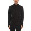 100% Merino Wool Men's Expedition Weight Quarter Zip - Moisture Wicking Sweater - Black - Medium view 1