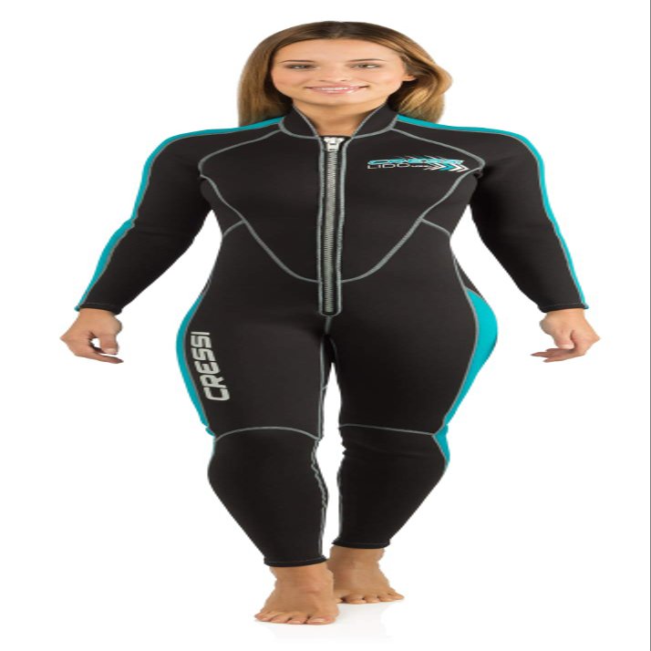 Cressi Lido Long 2 mm Lady, Black/Aquamarine, L
