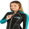 Cressi Lido Long 2 mm Lady, Black/Aquamarine, XS view 3