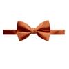 Spring Notion Men's Solid Color Satin Microfiber Bow Tie and Hankerchief Set Rust view 2