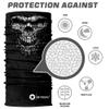 Skull Face Mask Bandanas, Neck Gaiter, Headwear, Magic Scarf, Headband for dust sun wind (Silver006) view 2