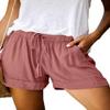 ANFTFH Womens Casual Drawstring Elastic Waist Pocketed Beach Summer Shorts Dusty Pink XXL view 1