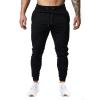 A WATERWANG Men's Slim Jogger Pants, Tapered Athletic Sweatpants for Jogging Running Exercise Gym Workout Black view 4