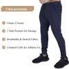 A WATERWANG Men's Slim Jogger Pants, Tapered Athletic Sweatpants for Jogging Running Exercise Gym Workout Navy view 3