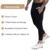 A WATERWANG Men's Slim Jogger Pants, Tapered Athletic Sweatpants for Jogging Running Exercise Gym Workout Black view 3