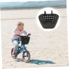 Garneck Children Bike Basket Plastic Front Handlebar Bicycle Basket Detachable Removable Easy Install Quick Released Basket for Kids Bike Black(More Thicker) view 3