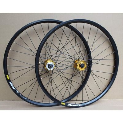 Bicycle Wheel 24 Inch Double Wall Rims BMX Bike Wheel Set Disc Brake QR 8-10 Speed Cassette Hubs 32H (Size : C-Black)