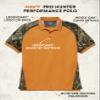 Legendary Whitetails Men's Pro Hunter Performance Polo, Burnt Orange/Mossy Oak Country, Large view 4