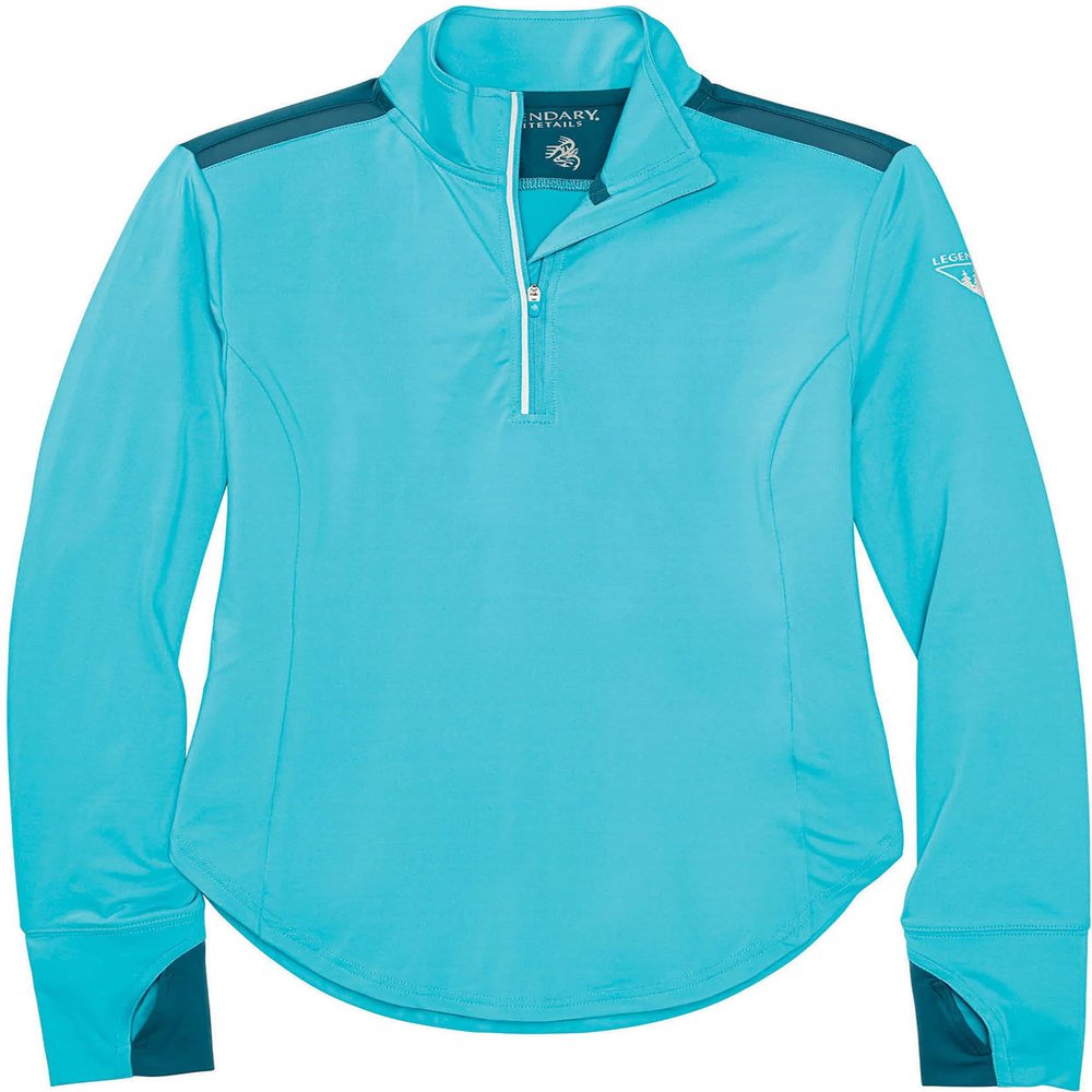 Legendary Whitetails Women's Trail Blazer 1/4 Zip Performance Shirt, Glacier, Large