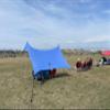 Neso Sidelines Grande Sports Tent - Lightweight and Portable Sun Shelter and Shade Tent for Outdoor Activities - Patented Reinforced Corners - UPF 50+ - 7ft Tall, 11 x 4.5 ft - Periwinkle Blue view 2