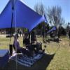 Neso Sidelines Grande Sports Tent - Lightweight and Portable Sun Shelter and Shade Tent for Outdoor Activities - Patented Reinforced Corners - UPF 50+ - 7ft Tall, 11 x 4.5 ft - Periwinkle Blue view 3