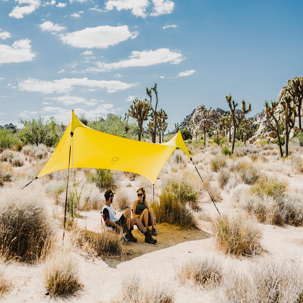 Neso Sidelines Grande Sports Tent - Lightweight and Portable Sun Shelter and Shade Tent for Outdoor Activities - Patented Reinforced Corners - UPF 50+ Sun Protection - 7ft Tall, 11 x 4.5 ft - Lemon