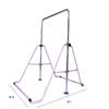 Athletic Bar Kids Gymnastics Bar Horizontal Kip Bar + 2x6 Tri Fold Mat Junior Training Adjustable Expandable Height Jungle Gym Monkey Bars Climb Tower Playground Gymnasts + Stretch Band (Pink) view 4
