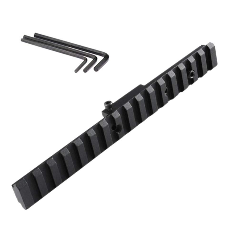 Jnrtifow Mosin Nagant M44 M91/30 M38 M39 Top Picatinny Rail Scope Mount with 16 Slots for Rear Sight Scope Mount Base