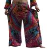 RaanPahMuang Tie Dyed Rayon Drive in Wrap Panel Tied Long Pants, Large, Wild Pink view 1