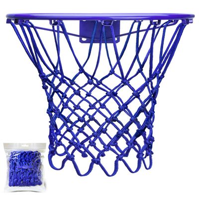 XXXYYY Blue Basketball Net Replacement Heavy Duty, 2022 Professional On-Court Quality [6.88Ounce], Fits Outdoor Indoor Standard 12 Loops Rim, All Weather Anti Whip