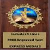 Express Medals 5x7 Religious Prayer Cross Cherry Color Plaque Award Trophy with up to 5 Lines of Your Personalized Custom Engraved Text D75 view 1