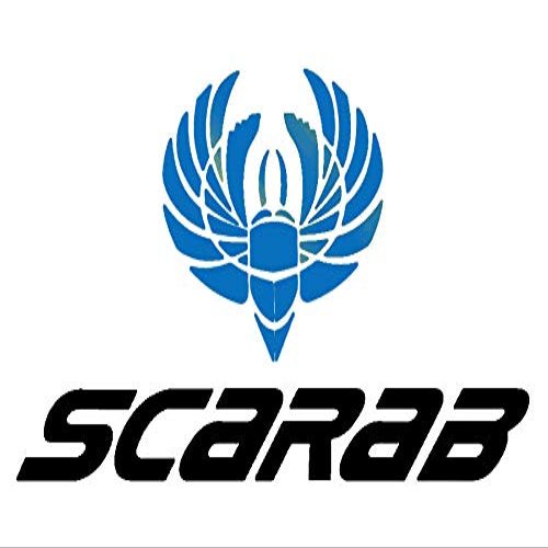 Imagnt Studio Set of 2 Boat Hull Vinyl Decals Graphics fits Scarab Boat Restoration Stickers. Size 36 x 21.5 inches. Sky Blue & Black Color