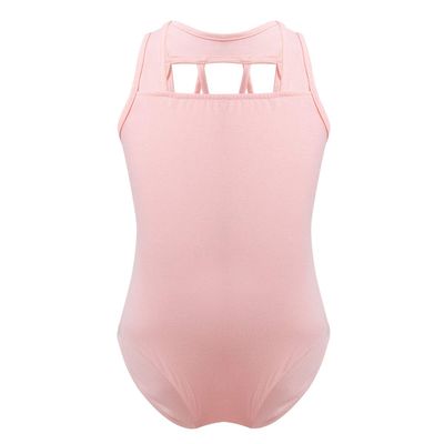 Oyolan Kids Girls Sleeveless Straps M Shaped Back Ballet Dance Gymnastics Leotard Pink 8