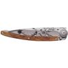 deejo - 37G Serrated Folding Pocket Knife with Belt Clip - Deer Design, 3.7-Inch Stainless Steel Blade, Juniper Wood Handle - Lightweight Everyday Carry for Home, Work, and Outdoor Use view 4