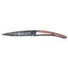 deejo - 37G Serrated Folding Pocket Knife with Belt Clip - Terra Incognita Design, 3.7-Inch Stainless Steel Blade, Black Titanium Finish, Coral Handle - Lightweight EDC for Home, Work, Outdoor Use view 3