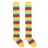 YOOJIA Women Colorful Rainbow Striped Thigh High Socks and Arm Warmer Fingerless Gloves Set for Halloween Cosplay Costume Yellow Socks One Size view 3