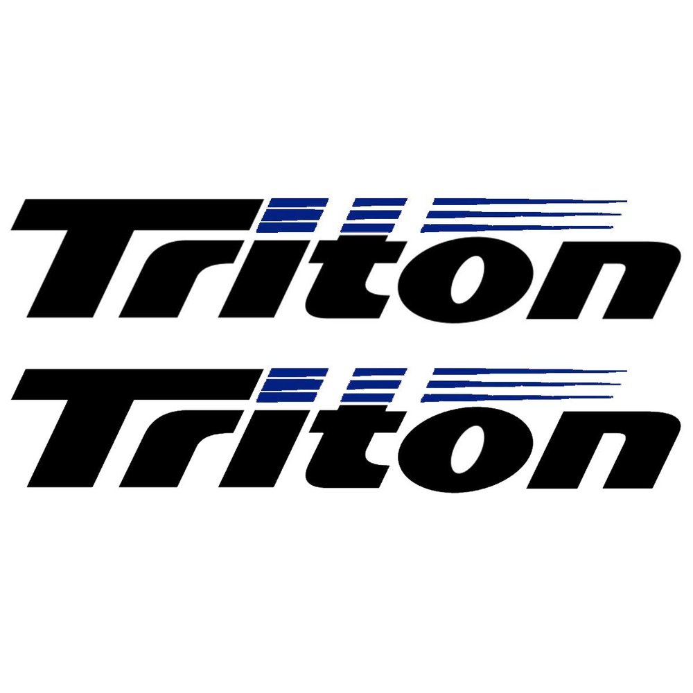 Imagnt Studio Set of 2 Boat Hull Vinyl Decals Graphics for Triton Boats, Restoration Stickers, Size 28 inches
