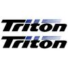 Imagnt Studio Set of 2 Boat Hull Vinyl Decals Graphics for Triton Boats, Restoration Stickers, Size 28 inches view 1
