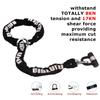 BIGLUFU Motorcycle Chain Locks, Heavy Duty Security Chains, 100cm Long, Cut Proof 12mm Square Chain with 4Keys U Lock for Motorbike, Bike, Generator, Gates, Bicycle, Scooter view 2
