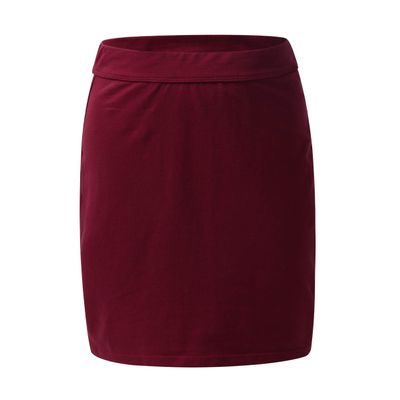 Agoky Kids Girls Lightweight Stretchy Knee Length Pull-On Pencil Skirts School Uniform Dancewear Burgundy 4
