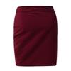Agoky Kids Girls Lightweight Stretchy Knee Length Pull-On Pencil Skirts School Uniform Dancewear Burgundy 4 view 2