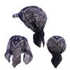 4Pcs Paisley Chemo Cancer Head Scarf Bandana Hat Outdoor Summer Golf Tennis Sun Visor Cap for Women Black view 2