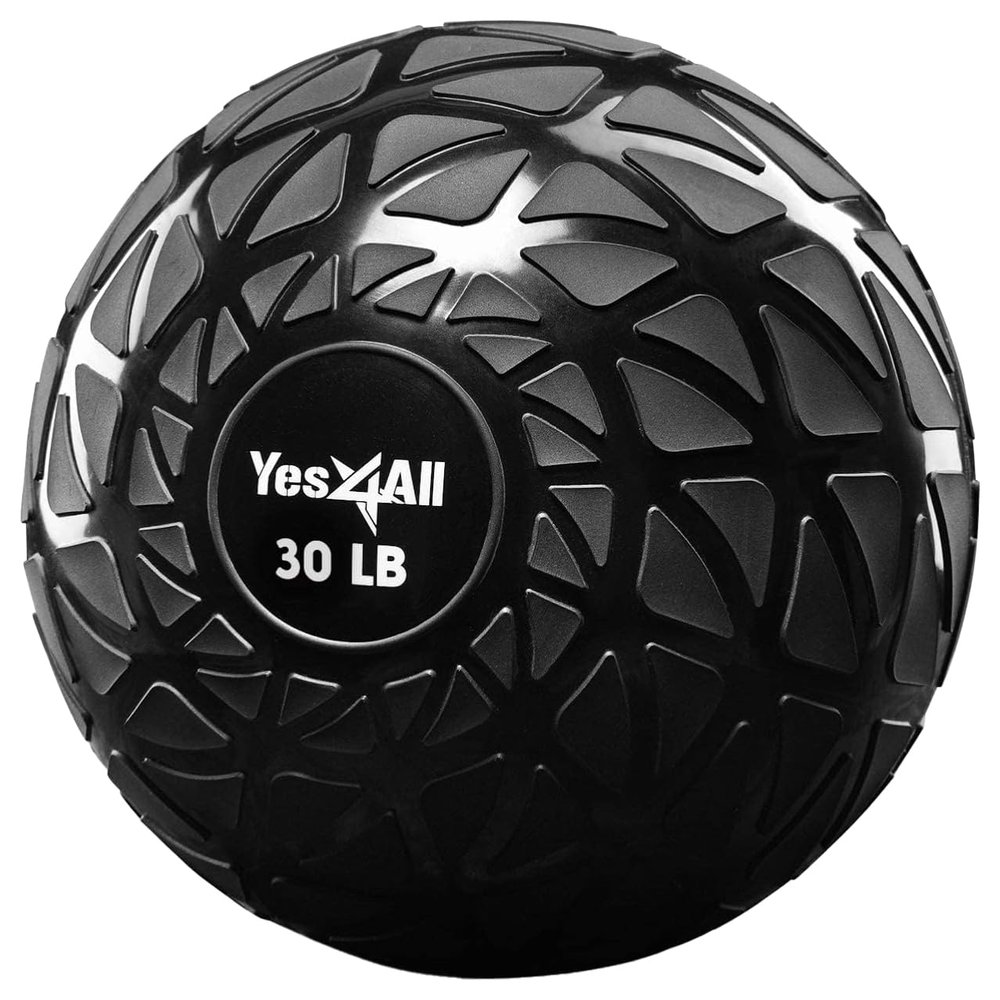 Yes4All Slam Balls, 10-40lb Medicine Ball Weight, Durable PVC Sand Filled Workout Dynamic Medicine Ball for Core Strengthen