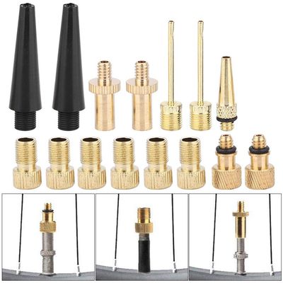 Life 15 PCS Air Valve Kit, Portable Pump Air Valve Converter Copper Valves Adapters DV SV AV Kit