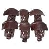 Boshen PU Leather Pool Table Pockets Pack of 6 Brown Billiard Pockets Table Web Shield Set Drop Bag Nets with Diamond Pattern Screws Include view 1