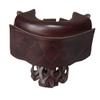 Boshen PU Leather Pool Table Pockets Pack of 6 Brown Billiard Pockets Table Web Shield Set Drop Bag Nets with Diamond Pattern Screws Include view 2