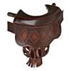 Boshen PU Leather Pool Table Pockets Pack of 6 Brown Billiard Pockets Table Web Shield Set Drop Bag Nets with Diamond Pattern Screws Include view 4