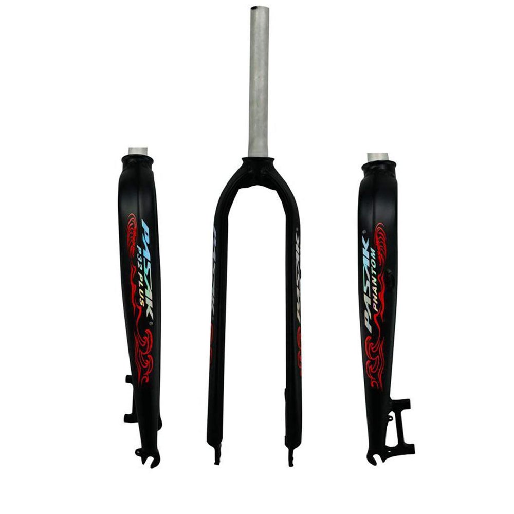 GYPING MTB Frosted Rigid Forks,Ultralight Aluminum Alloy 26/29inch Fork Bicycle Accessories for Support Hydraulic Disc Brake,Red-26 inch