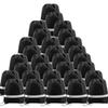BeeGreen 30 Pieces Black Drawstring Backpacks Bulk Cinch Bags, Reflective String Backpacks DIY for Gym Sport Trip view 1