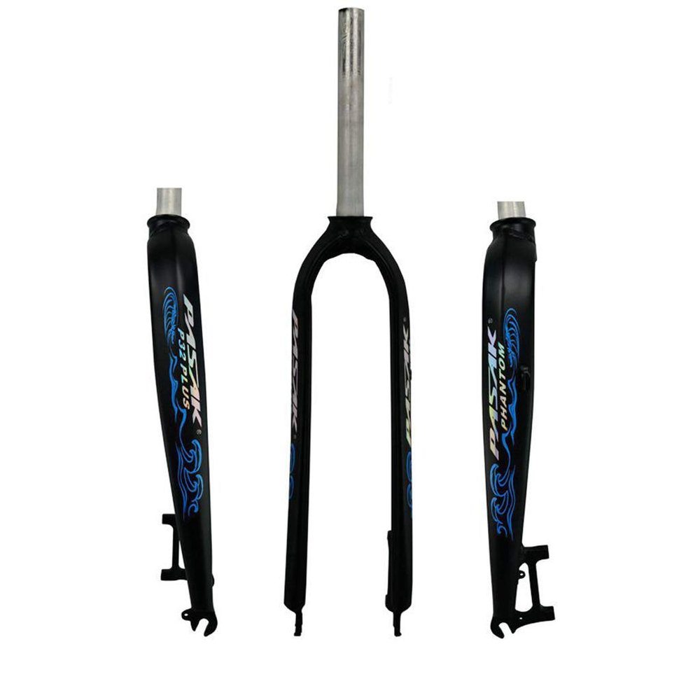 GYPING MTB Frosted Rigid Forks,Ultralight Aluminum Alloy 26/29inch Fork Bicycle Accessories for Support Hydraulic Disc Brake,Blue-27.5 inch