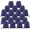 BeeGreen 20 Pieces Navy Blue Drawstring Bag for Birthday Christmas Gym Sports Polyester Multipurpose Cinch Sackpack for Heat Vinyl and Tie Dye Pull String Sinch Sacks view 1