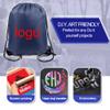 BeeGreen 20 Pieces Navy Blue Drawstring Bag for Birthday Christmas Gym Sports Polyester Multipurpose Cinch Sackpack for Heat Vinyl and Tie Dye Pull String Sinch Sacks view 2