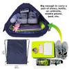 BeeGreen 20 Pieces Navy Blue Drawstring Bag for Birthday Christmas Gym Sports Polyester Multipurpose Cinch Sackpack for Heat Vinyl and Tie Dye Pull String Sinch Sacks view 3