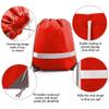 BeeGreen 30 Pieces Red Drawstring Bags Bulk String Backpacks, Cinch Sacks for Gym Sport Trip, Reflective Strips DIY for Women and Men view 4