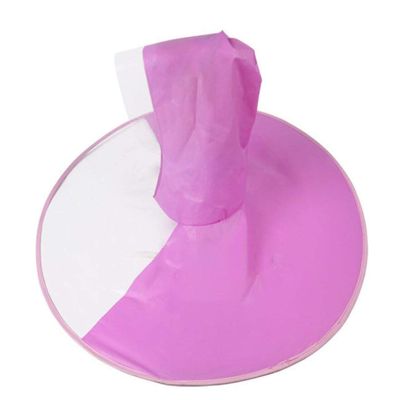 AnHua Foldable Cartoon Duck Children Raincoat UFO Shape Rain Hat Cape Umbrella (Pink, S)