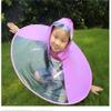 AnHua Foldable Cartoon Duck Children Raincoat UFO Shape Rain Hat Cape Umbrella (Pink, S) view 2