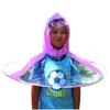 AnHua Foldable Cartoon Duck Children Raincoat UFO Shape Rain Hat Cape Umbrella (Pink, S) view 3
