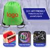 BeeGreen 20 Pieces Green String Bags Bulk Lightweight Durable Drawstring Gym Backpacks for Christmas Travel Sports Plain Cinch Storage Sackpack Bags for Women and Men view 2